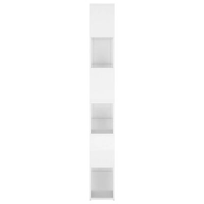 vidaXL Bibliothèque/Séparateur de pièce Blanc brillant 100x24x188 cm
