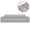 vidaXL Housse extensible de canap&eacute; 4 places Gris Jersey de polyester