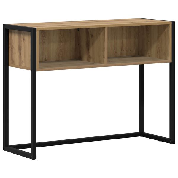 vidaXL Table d'appoint avec stockage Chêne artisan 100 x 36 x 75 cm