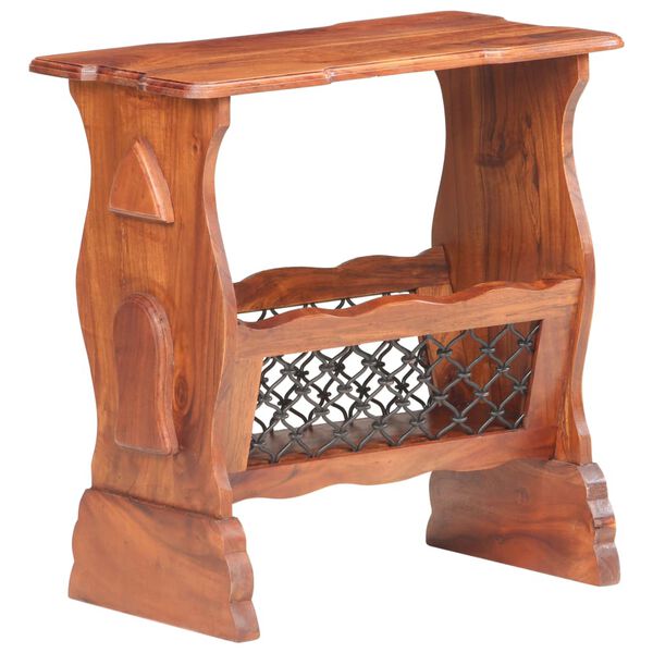 vidaXL Porte-revue 50x30x53 cm Bois d'acacia massif