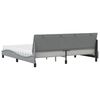 vidaXL Lit avec matelas Hanko gris clair 200x200 cm tissu
