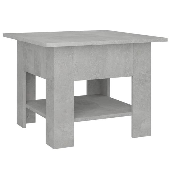 vidaXL Table basse gris b&eacute;ton 55x55x42 cm bois d'ing&eacute;nierie