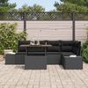 vidaXL Ensemble de salle à manger pour jardin 6 pcs Noir et Marron