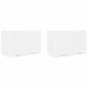 vidaXL Armoire suspendue 2 pcs Blanc 60 x 31 x 40 cm Bois d'ing&eacute;nierie