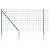 vidaXL Cl&ocirc;ture Euro avec des Pointes 10 x 1 m Acier recouvert de PVC