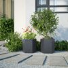 vidaXL Jardini&egrave;res 2 pcs anthracite hexagone 46x40x45 cm acier