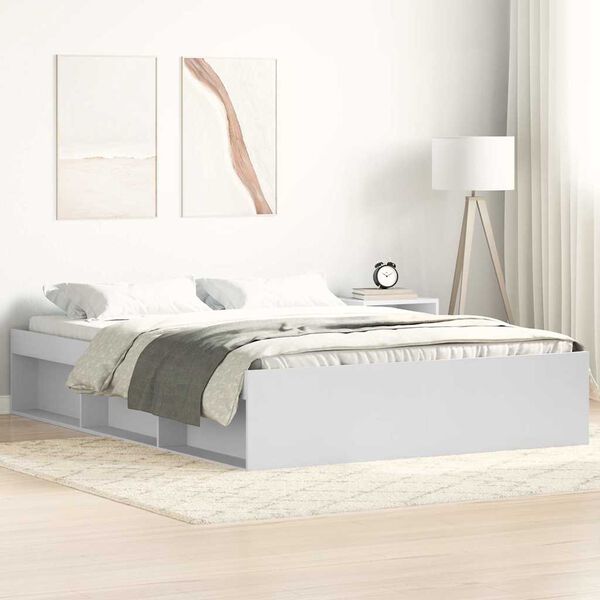 vidaXL Cadre de lit sans matelas blanc 120x200 cm