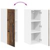 vidaXL Armoire de cuisine avec porte 2 pcs Bois ancien 30 x 31 x 80 cm