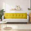 vidaXL Coussin de Dos Jaune 180 x 24 x 50 cm Velours