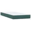 vidaXL Sommier &agrave; lattes de lit et matelas et LED vert fonc&eacute; 80x210 cm velours