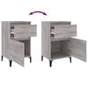 vidaXL Tables de chevet 2 pcs sonoma gris 40x35x70 cm
