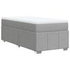 vidaXL Sommier &agrave; lattes de lit avec matelas Gris clair 90x200 cm Tissu
