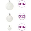 vidaXL Ensemble de boules de No&euml;l 100 pcs Blanc
