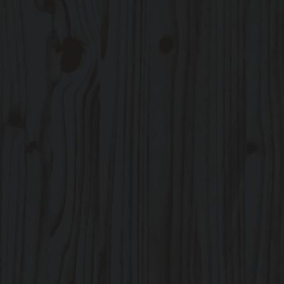 vidaXL Salon de jardin 6 pcs avec coussins noir bois massif