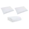 vidaXL Ensemble de Duvet avec oreiller 3 pcs Blanc Plume de canard