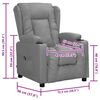 vidaXL Fauteuil Gris Similicuir