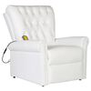 vidaXL Chaise de massage &eacute;lectrique Blanc cr&egrave;me 78 x 148 x 71 cm