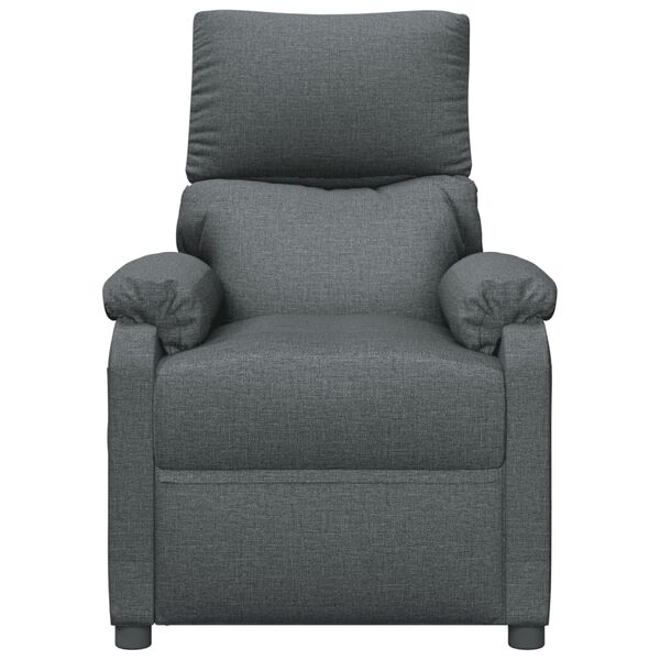 vidaXL Fauteuil inclinable Gris foncé Tissu