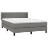 vidaXL Sommier &agrave; lattes de lit avec matelas Gris fonc&eacute; 140x200cm Tissu