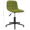 vidaXL Chaise pivotante de salle &agrave; manger Vert clair Velours