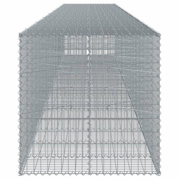 vidaXL Panier gabion avec couvercle 850x100x100 cm fer galvanisé