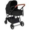 vidaXL Poussette pour bébé 3-en-1 Anthracite et noir Acier