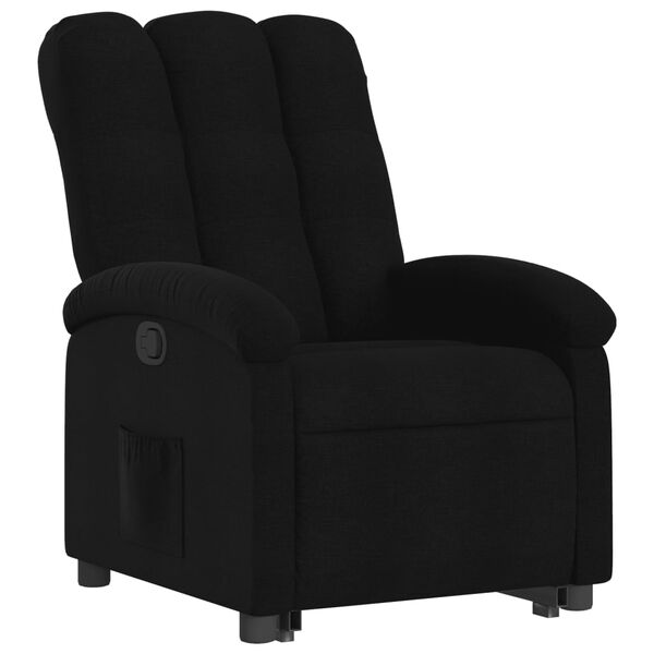 vidaXL Fauteuil inclinable noir tissu