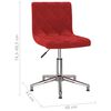 vidaXL Chaises &agrave; manger pivotantes lot de 2 rouge bordeaux velours