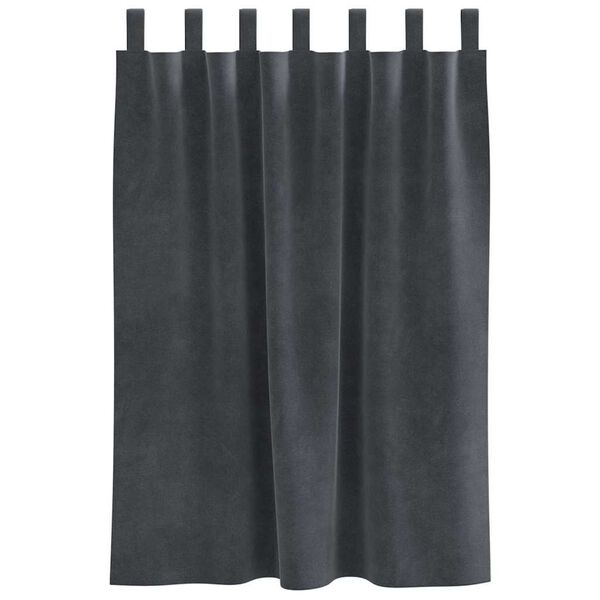 vidaXL Rideaux occultants 2 pcs Gris clair 140 x 140 cm Velours