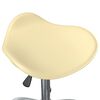 vidaXL Chaise pivotante de salle &agrave; manger Cr&egrave;me Similicuir