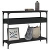 vidaXL Table console avec &eacute;tag&egrave;re noir 100x29x75 cm bois d'ing&eacute;nierie