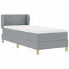 vidaXL Lit &agrave; ressorts avec matelas Gris clair 80 x 200 cm tissu