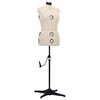 vidaXL Mannequin de robe ajustable pour femme Cr&egrave;me M Taille 40-46