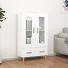vidaXL Buffet haut Blanc 70x31x115 cm Bois d'ing&eacute;nierie