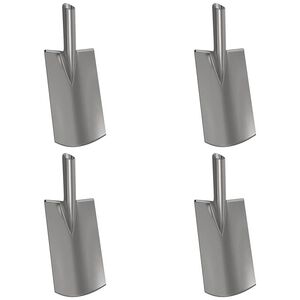 vidaXL T&ecirc;te de pelle 4 pi&egrave;ces Argent 43 x 17 cm Acier enduit de poudre