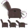 vidaXL Fauteuil inclinable Marron fonc&eacute; Tissu