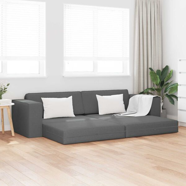 vidaXL Canap&eacute;-Lit 200cm Gris fonc&eacute; tissu