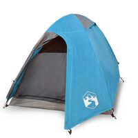vidaXL Tente de camping 2 personnes bleu 254x135x112 cm taffetas 185T