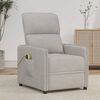 vidaXL Fauteuil électrique de massage Gris clair Tissu microfibre