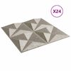 vidaXL Panneaux muraux 24 pcs B&eacute;ton Origami 50 x 50 cm Mousse XPS
