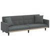 vidaXL Canap&eacute;-lit avec coussins gris fonc&eacute; tissu