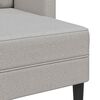 vidaXL Canapé 2 places avec méridienne en L gris nuage 125 cm tissu