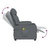 vidaXL Fauteuil de massage inclinable Gris fonc&eacute; Tissu