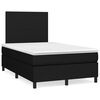 vidaXL Sommier &agrave; lattes de lit avec matelas noir 120x190 cm tissu