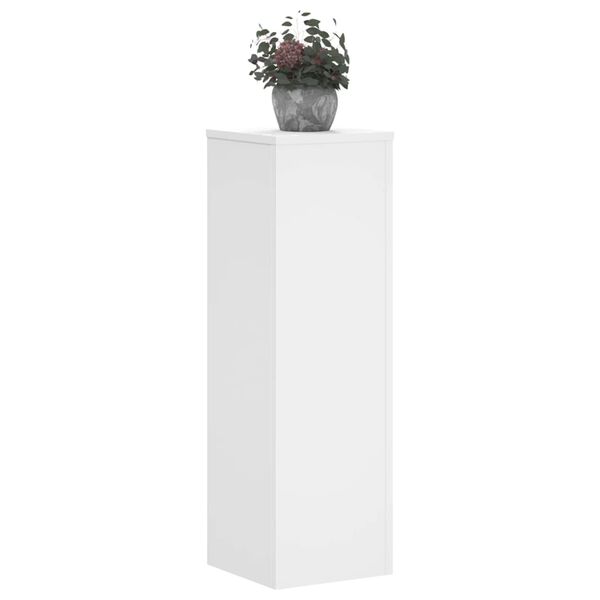 vidaXL Supports pour plantes 2 pcs blanc 25x25x80 cm bois d'ing&eacute;nierie