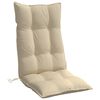 vidaXL Coussins de chaise &agrave; dossier haut lot de 4 beige tissu oxford