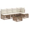 vidaXL Ensemble de canap&eacute; de jardin 6 pcs Beige polyrotin