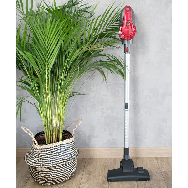 Livoo Aspirateur vertical sans fil 600 ml 120 W Gris et rouge