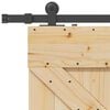 vidaXL Porte coulissante et kit de quincaillerie 80x210 cm pin massif