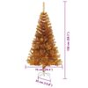 vidaXL Sapin de No&euml;l avec 150 LED avec support Dor&eacute; 150 cm PET